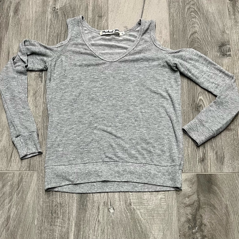 Michael Stars gray cold shoulder sweatshirt- XS